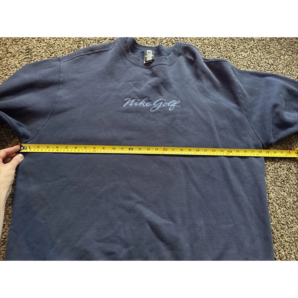 Vintage Nike Golf Navy Sweatshirt Mens Size XXL Embroidered Crewneck Pullover - Picture 3 of 11